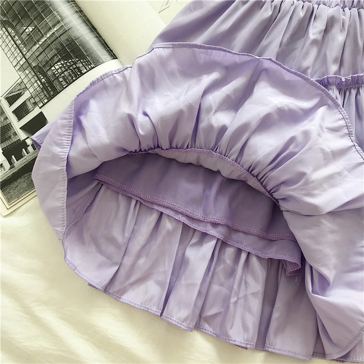 Chân váy IELGY lưng thun nhún bèo xếp ly nhiều tầng dễ thương thời trang cho nữ