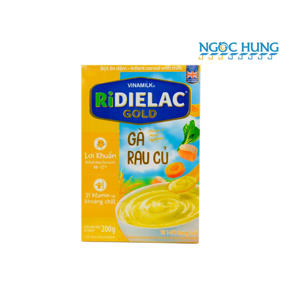 Bột ăn dặm RiDielac Gold hộp giấy 200g