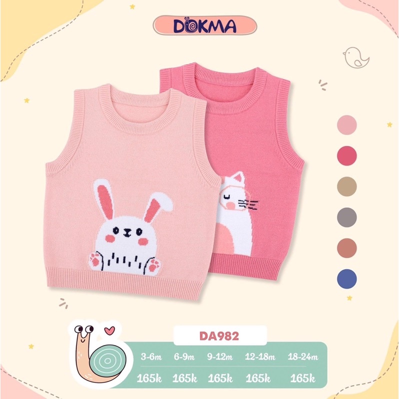 Áo gile Len Dokma hàng chất vải mềm mại ,hình ngộ nghĩnh giữ ấm cho bé