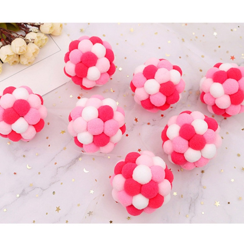 Set 3 Quả Bóng Lông Đồ Chơi Cho Mèo
