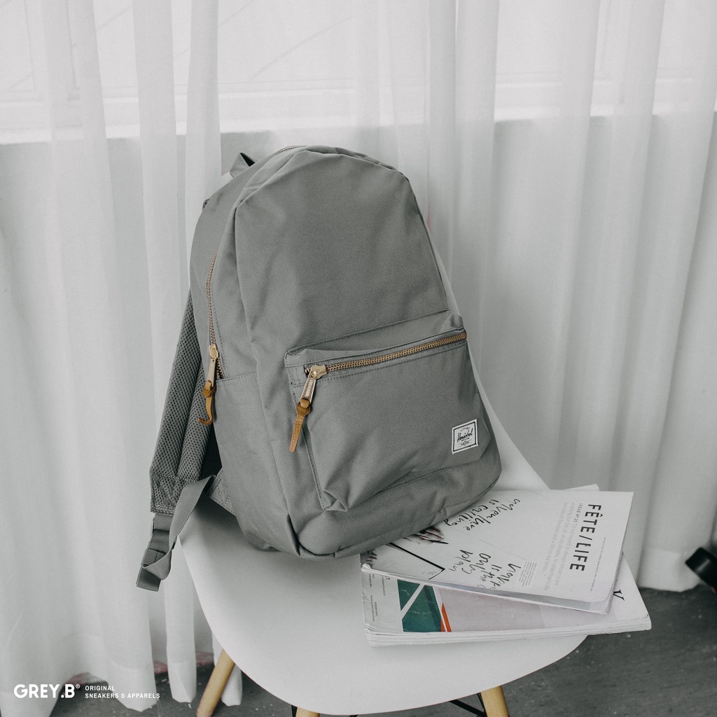 Balo Herschel Màu Xám Khoá Zip Gold Shopee Việt Nam