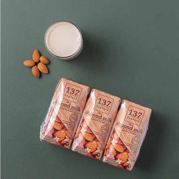 [Hộp quà] Sữa hạt Hạnh Nhân 137 Degrees 180ml x 12 hộp