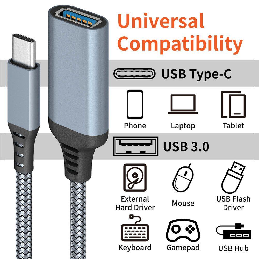 Dây Cáp OTG USB Type-C Truyền Dữ Liệu Bền Bỉ Sáng Tạo