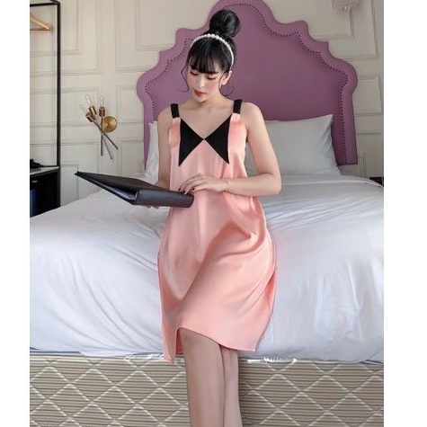 Đầm Mặc Nhà Đầm Ngủ Lụa Latin Mềm Mượt Có  BigSize