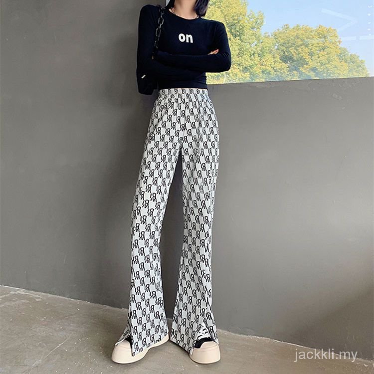 quần ống rộng Lưng Cao Xẻ Tà Thời Trang Mùa Hè Mới Cho Nữ 2021 | BigBuy360 - bigbuy360.vn