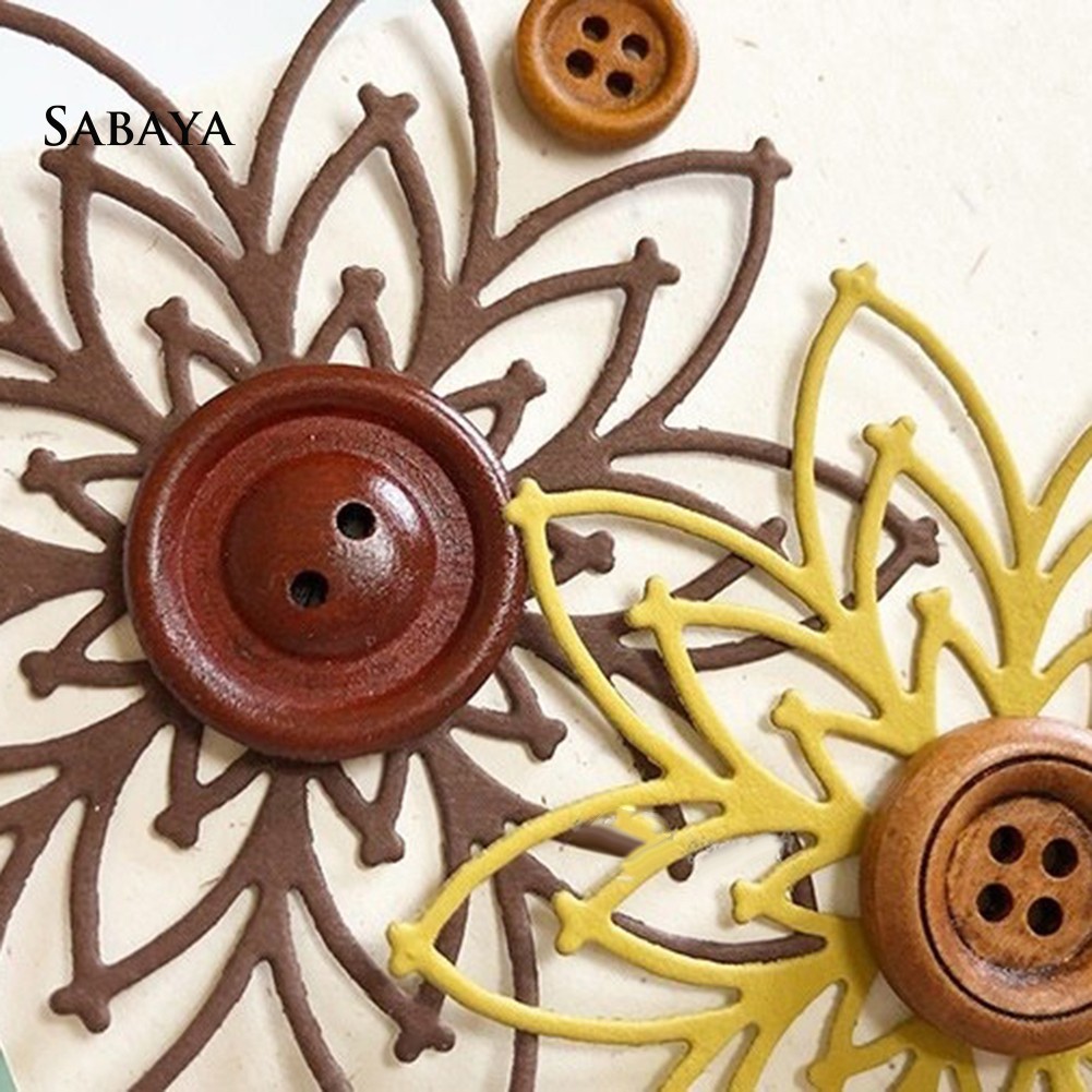 Khuôn Cắt Giấy Làm Từ Kim Loại Hình Bông Hoa Trang Trí Scrapbook