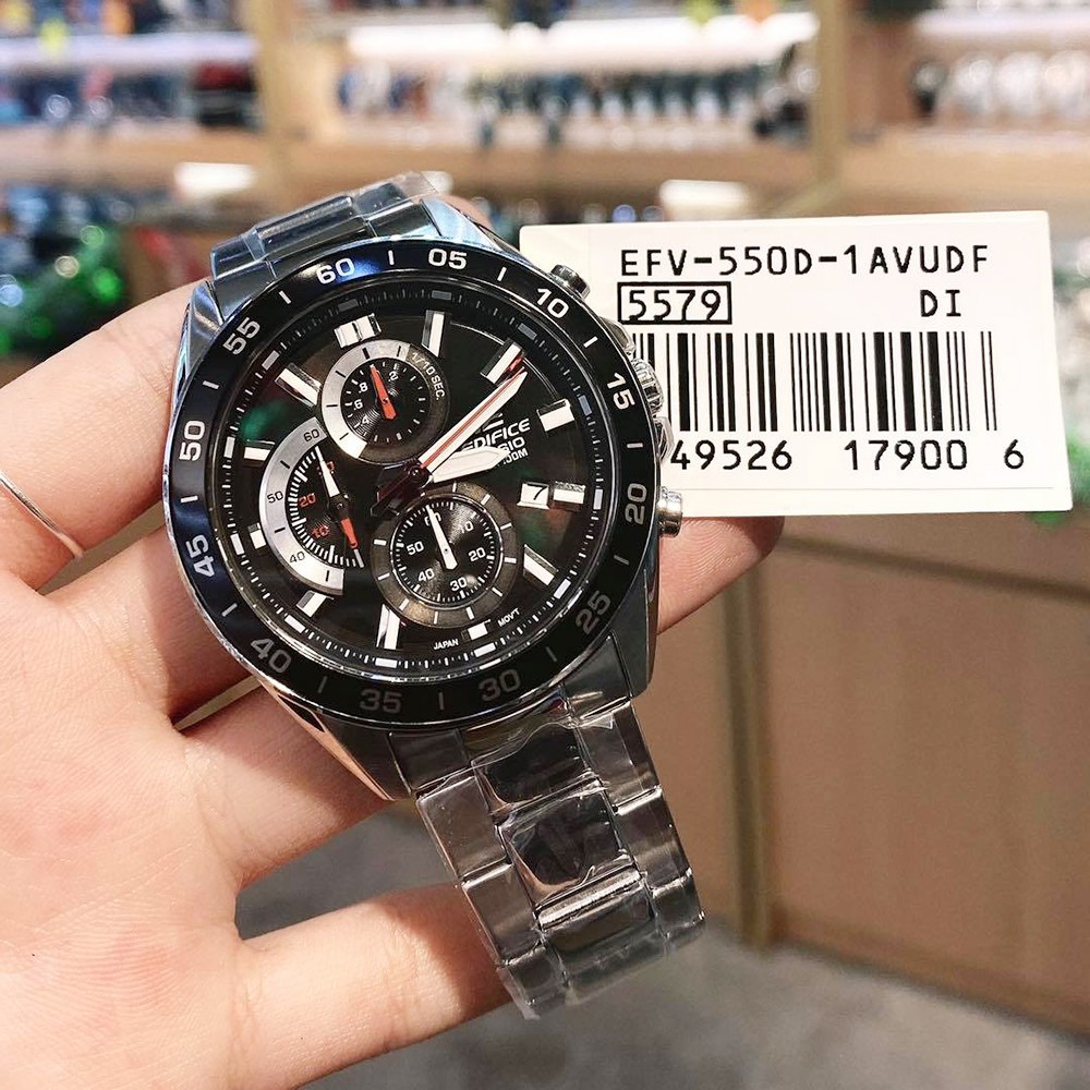 [HOT] Đồng hồ nam Casio Edifice EFV-550D-1AVUDF (chính hãng Anh Khuê) dây kim loại cao cấp