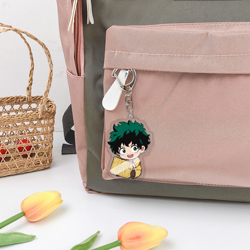 Móc khóa nhựa acrylic trong suốt thiết kế kiểu nhân vật phim My Hero Academia