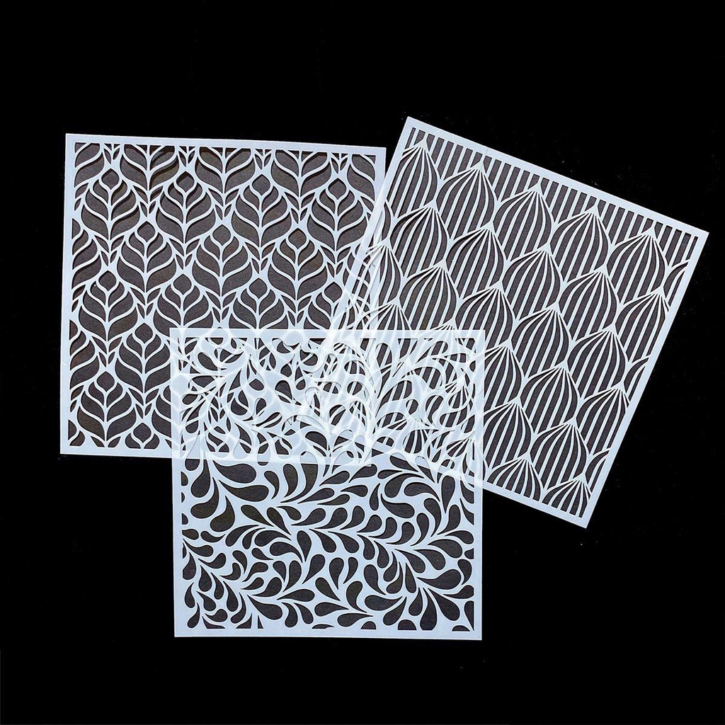 CONOPERY Bộ 16 Khuôn Họa Tiết Hình Học Mandala Độc Đáo Dùng Trang Trí DIY