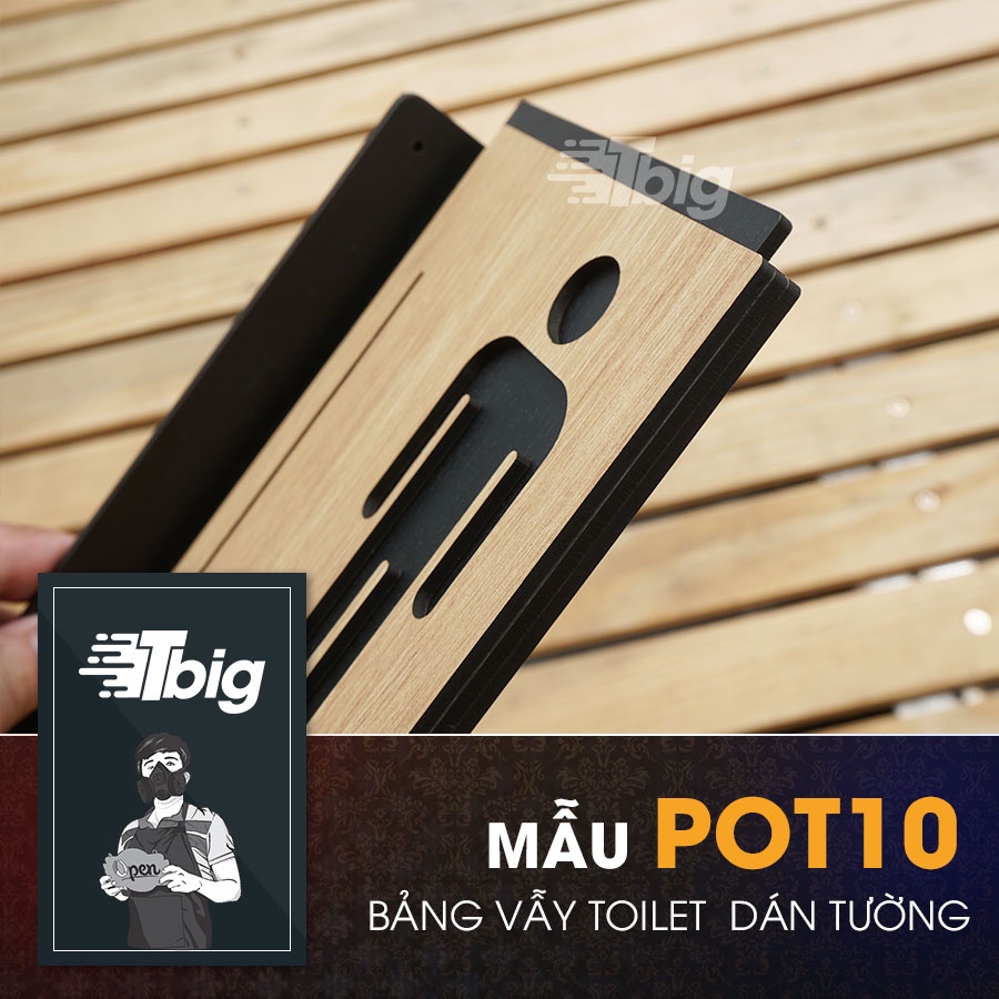 [HOT NEW] Bảng vẫy toilet gắn tường decor sang trọng