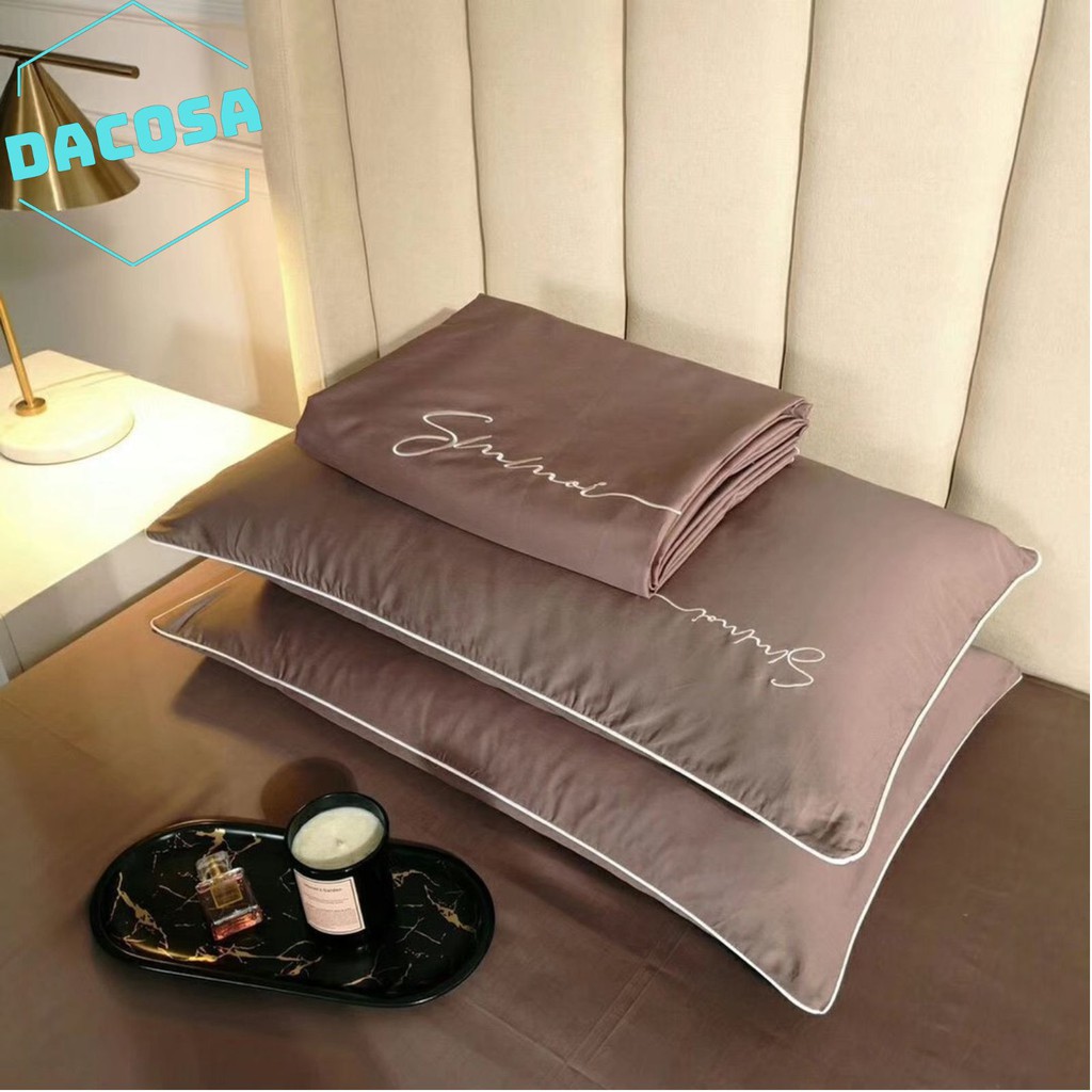 [Giá Sỉ] Bộ Chăn Ga Gối LỤA SUMOI 60S Màu SM12 Cao Cấp Khách Sạn