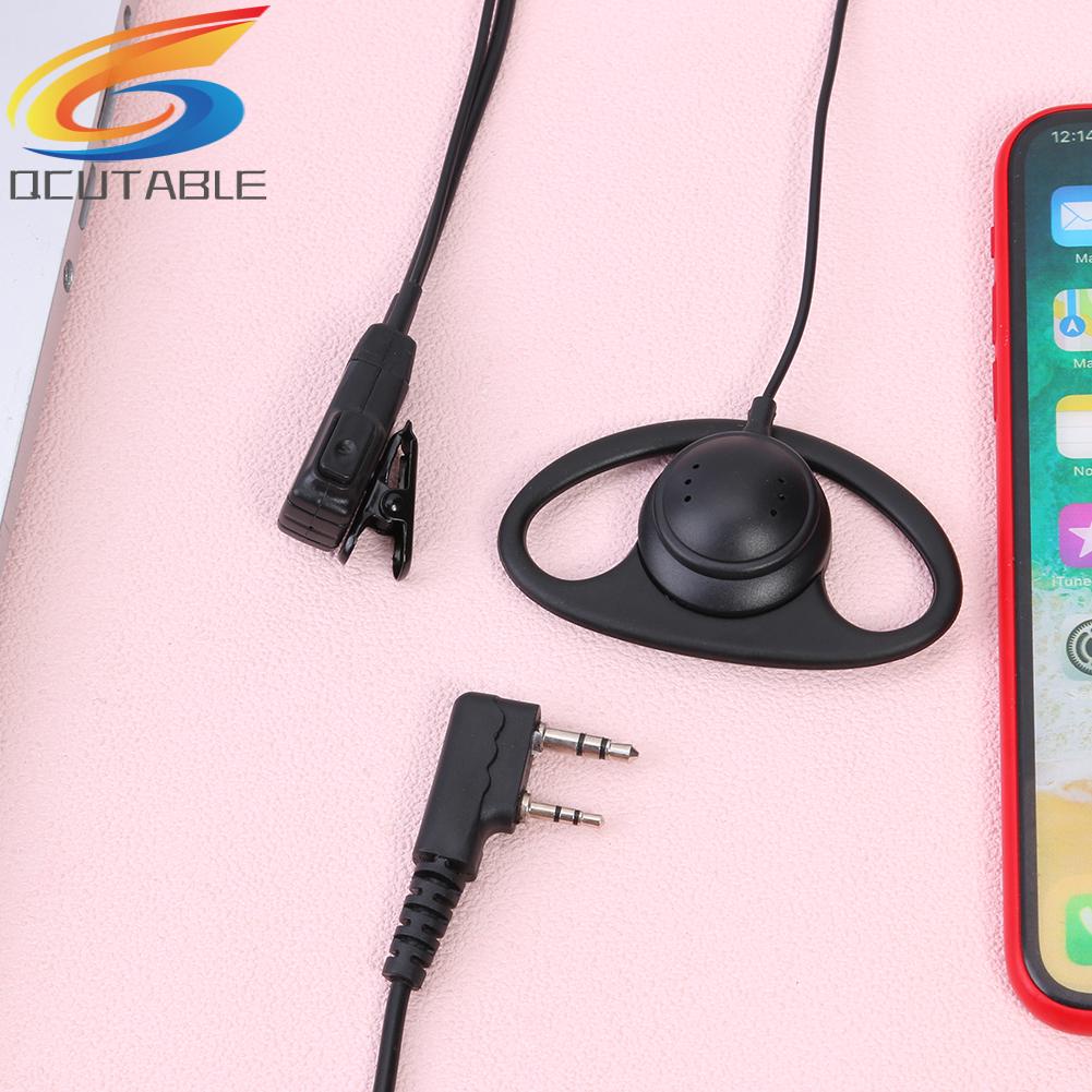 Tai Nghe 2 Pin Chữ D Có Mic PTT Chuyên Nghiệp Cho Bộ Đàm Baofeng Kenwood