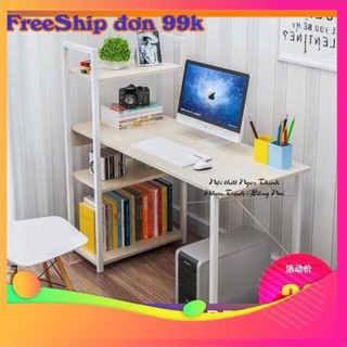 Bàn để máy tính kèm giá sách di động (90x40x71cm) B08