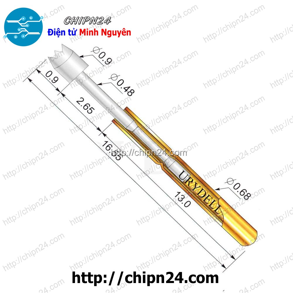 [3 CÂY] Kim test mạch P50-H2, đường kính ống kim 0.68mm, đầu 9 răng