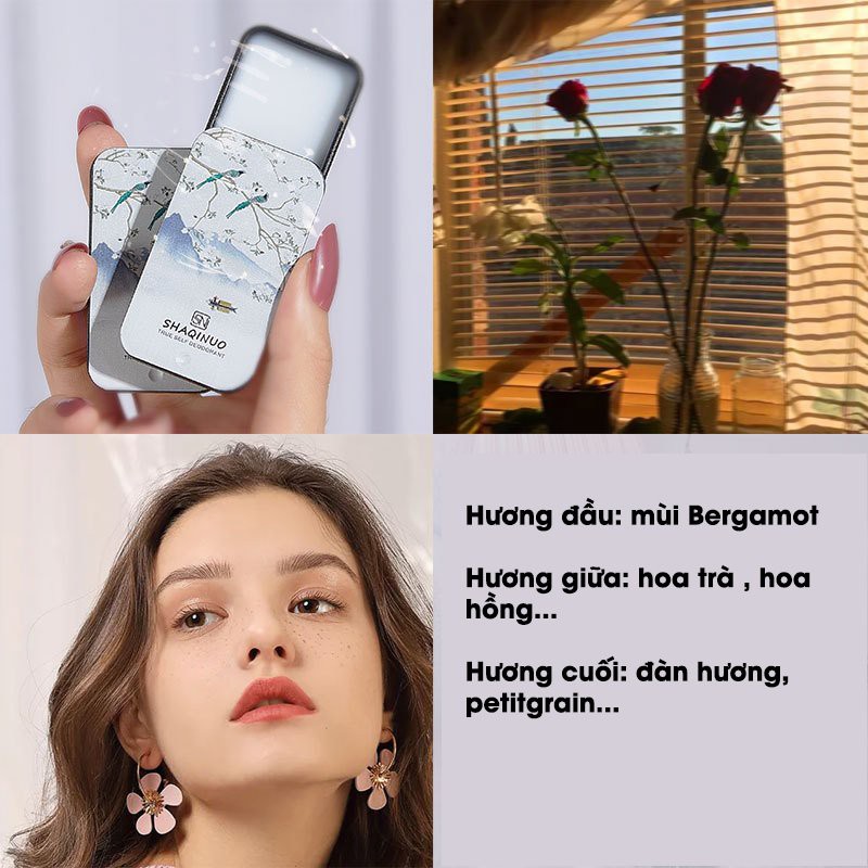 Set 3 hộp nước hoa khô dạng sáp, khử mùi, thơm lâu, nước hoa khô nữ hương thơm nhẹ nhàng, quyến rũ | BigBuy360 - bigbuy360.vn