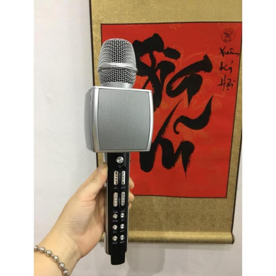 FREE SHIP Micro không dây Karaoke Bluetooth YS92 vuông màu đẹp - Âm thanh cực chuẩn hỗ trợ ghi âm-BH 6 tháng