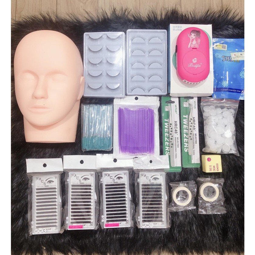 Set đồ học nối mi cơ bản cho người mới , set sơn