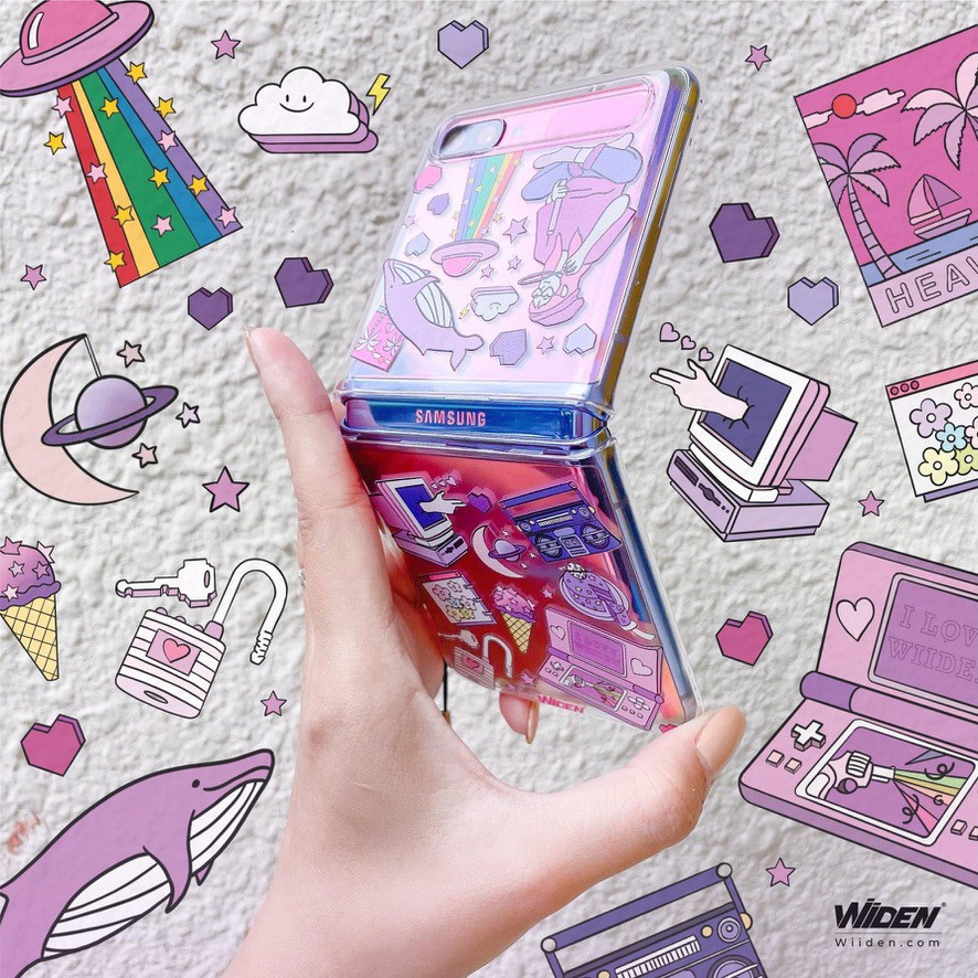 Ốp lưng Wiiden cho Samsung Galaxy Z Flip: Pink Lover