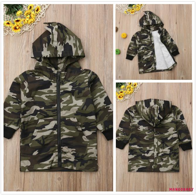 Áo Khoác Khủng Long Hoạ Tiết Camo Cho Bé Trai