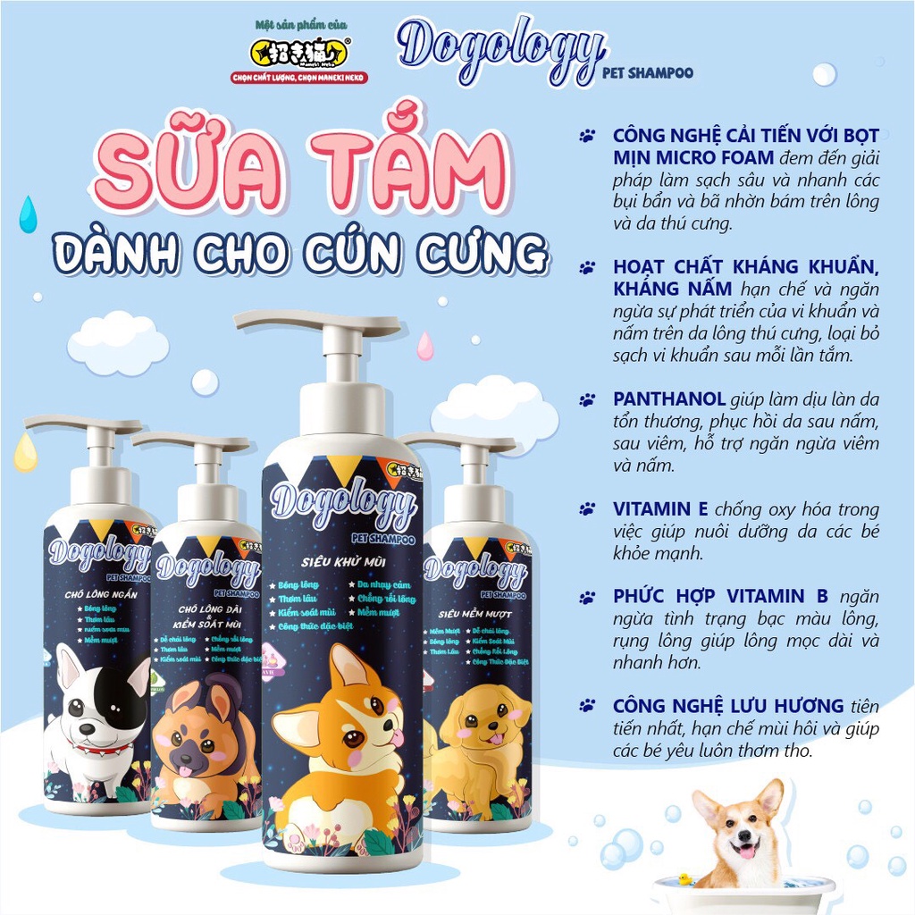 sữa tắm DOGOLOGY 500ml dành cho mọi loại chó