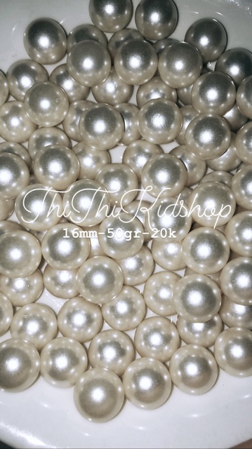 HẠT NHỰA / Hạt trai không lỗ / DIY / 16mm