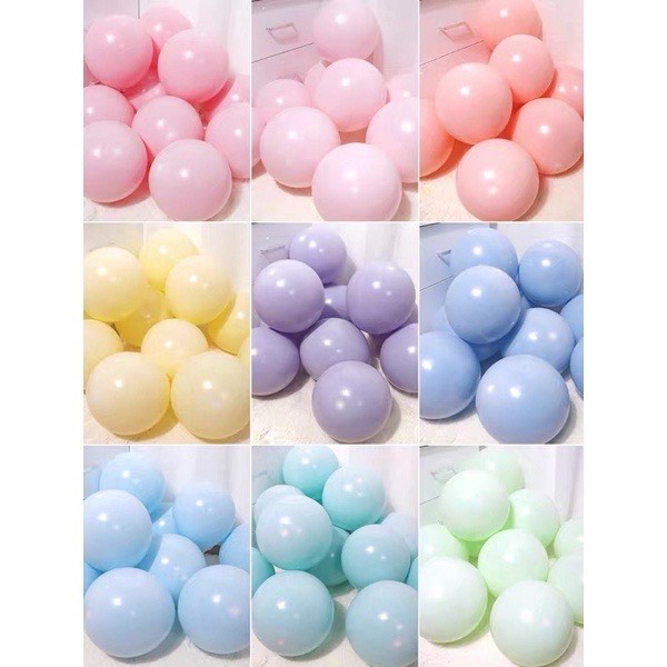Bong bóng trang trí sinh nhật màu pastel - nhiều màu