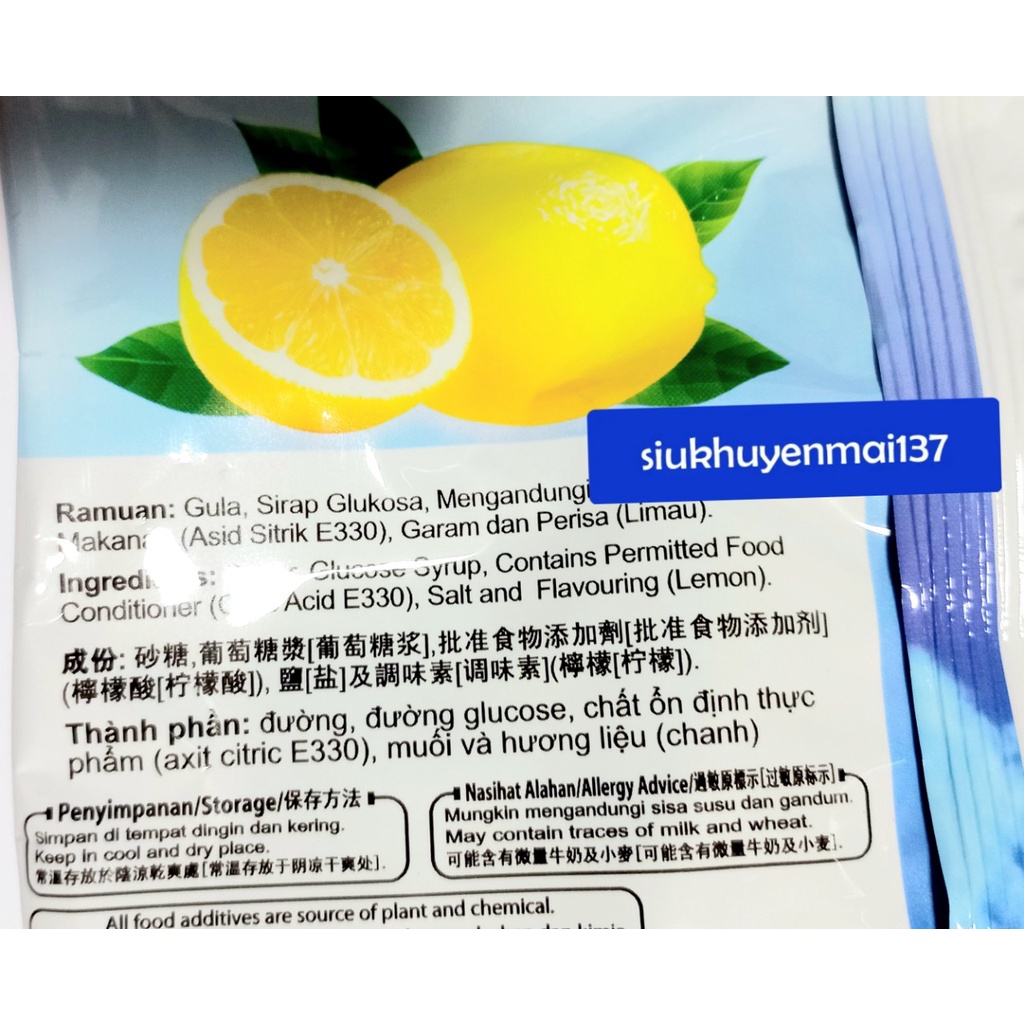 Kẹo chanh muối malaysia salt plus gói 120gr, date: 5/2024