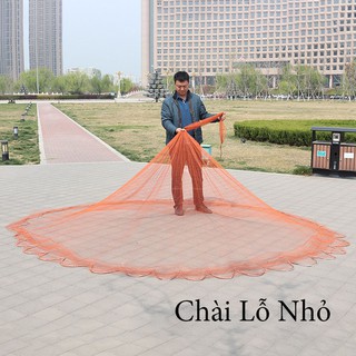Chài bắt cá - chài lỗ nhỏ dù nâu chân chì đúc bắt cá cao 3m2 chài sợi dù siêu bền C2