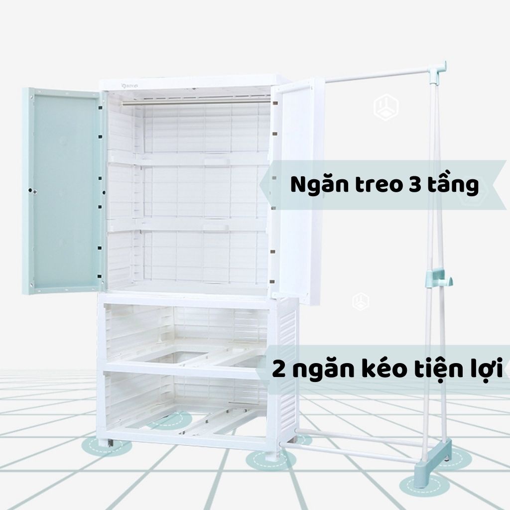 Tủ Nhựa Để Quần Áo Cho Bé Zozon , Tủ Đựng Đồ Chơi , Mỹ Phẩm Mini Cho Em Bé , Trẻ Em, Sơ Sinh 3,4,5,tầng Có Bánh Xe Khóa
