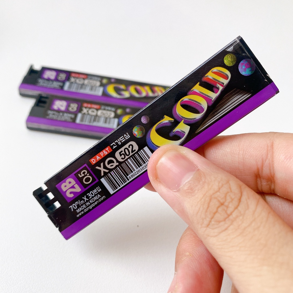 Ruột Chì 2B 0.5 mm Gold XQ 502 (70 mm x 30 Ngòi) - Hidari