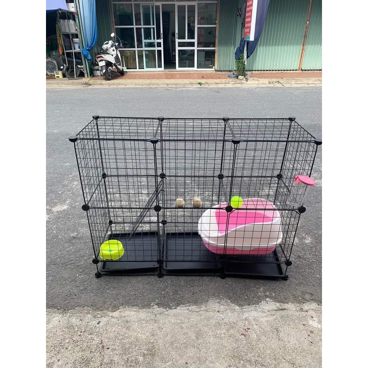 [BÁN THEO BỘ] Lồng Chuồng, Nhà Dành Cho Chó Mèo Thú Cưng Tặng Khay Vệ Sinh - Chuồng Nuôi Thú Cưng Sơn Tĩnh Điện