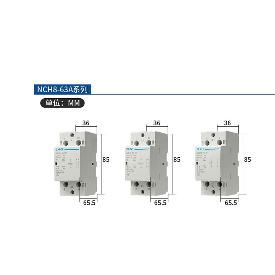 Khởi động từ 1p 220V CHINT 25A 40A 63A contactor HÀNG CHÍNH HÃNG độ bền cao tiêu thụ ít điện