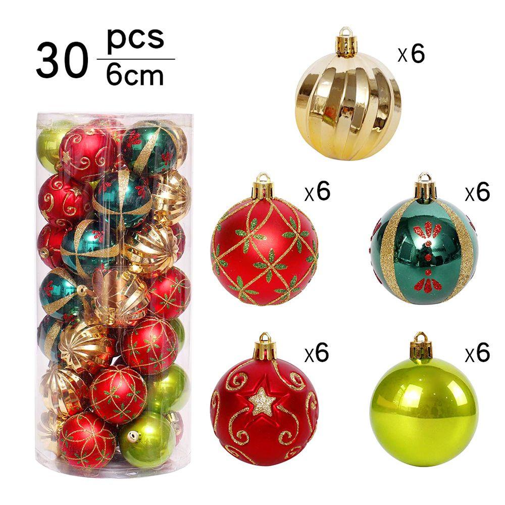 Bộ 30 Quả Châu 6CM Trang Trí Giáng Sinh / Sinh Nhật / Tiệc Tùng Mới