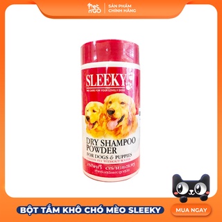 Bột tắm khô chó mèo Tắm khô thú cưng Sleeky Thái Lan 150g