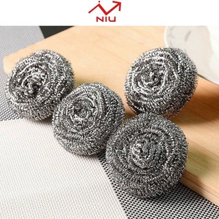 Miếng cọ chà rửa xoong nồi nhà bếp dạng búi sắt rửa bát đa năng Niulife