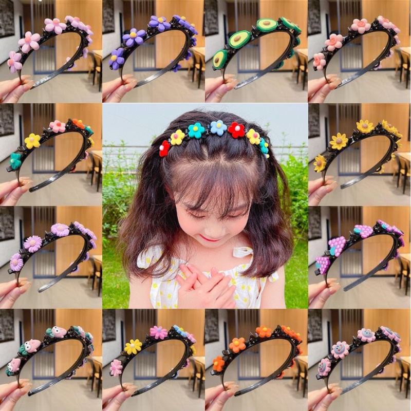 Cài tóc đính hoa nhiều màu sắc dễ thương dành cho trẻ em