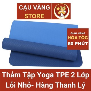 [Lỗi nhỏ - Hàng thanh lý] Thảm tập Yoga 6mm, Thảm tập gym 8mm Cậu Vàng TPE 2 lớp chống trơn trượt giá rẻ