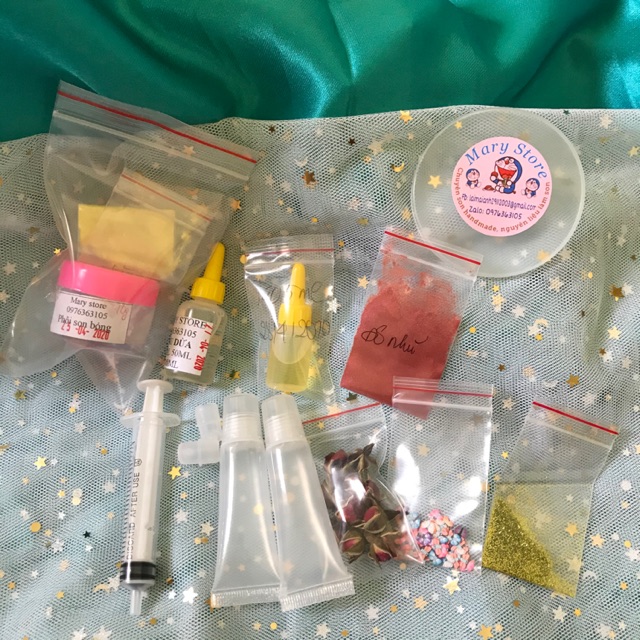 Bộ kit/combo làm son bóng lipgloss - nguyên liệu làm son bóng,lipgloss