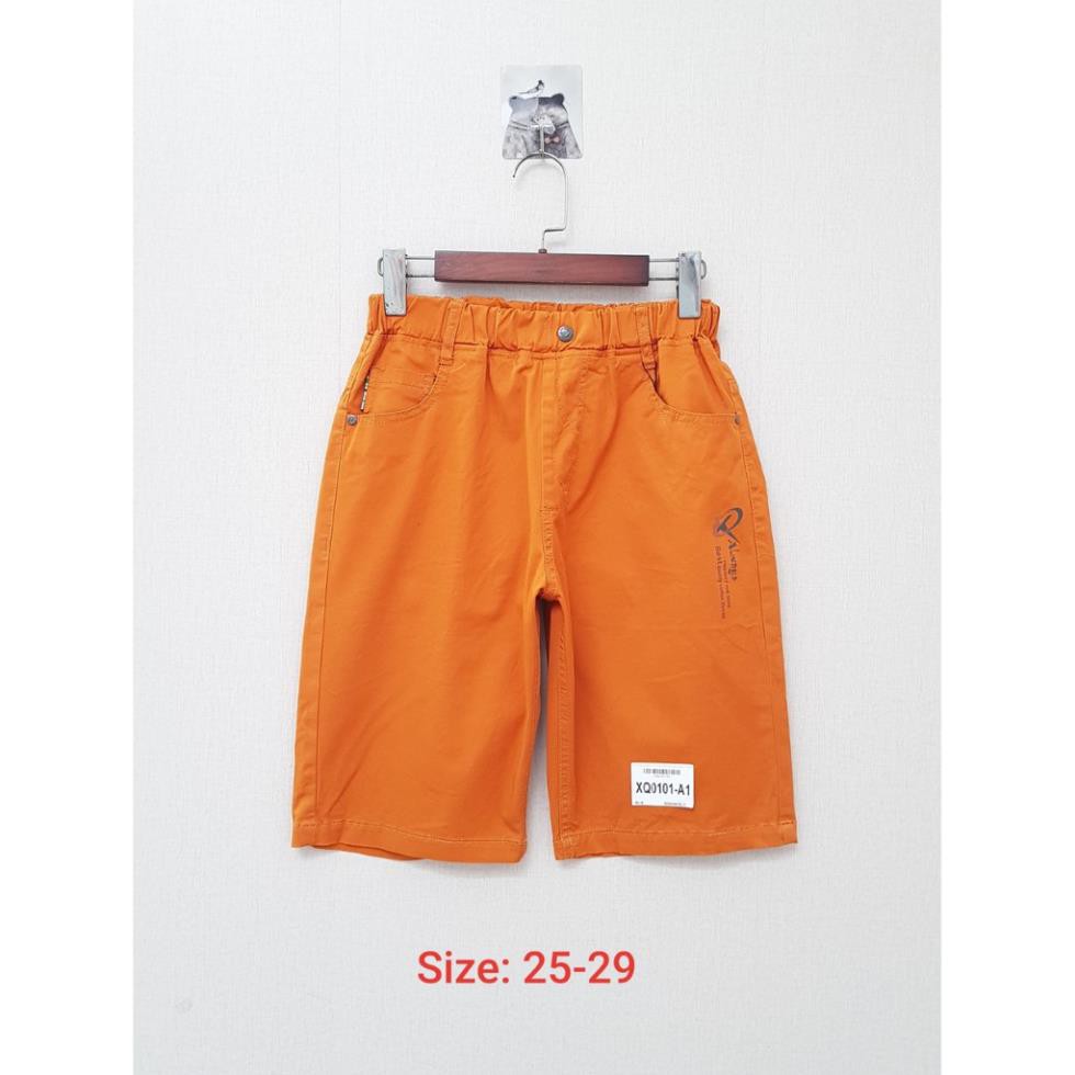 XQ0101-A1 - Quần bé trai ngố kaki, in chữ Always, màu cam, Made in Vietnam ,size bự 25t-29t, ri5 - Hàng Made In VN