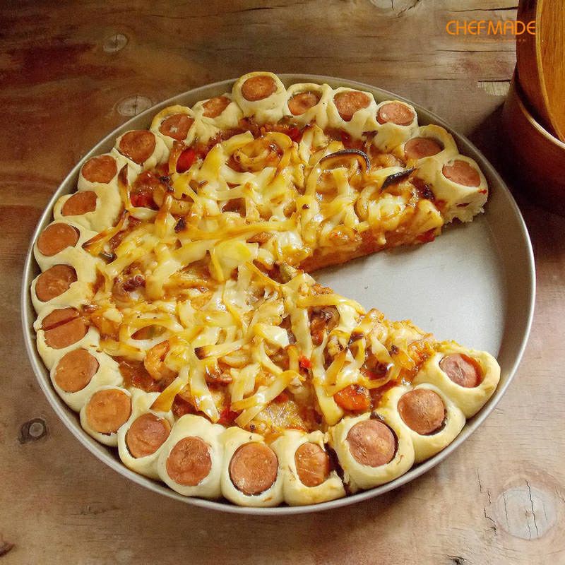 ( cao cấp) Khuôn thép carbon làm bánh pizza 8inch CHEFMADE