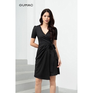 Đầm cổ tim xếp ly DA9236 GUMAC