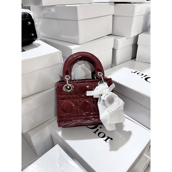 Túi xách Đ size 13cm da bóng full hộp chuẩn supper