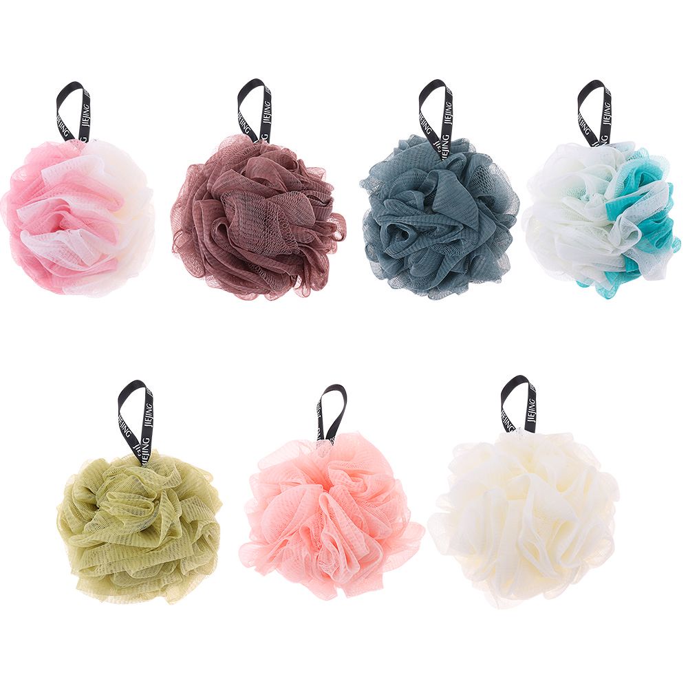 Bóng tắm bằng lưới nilon mềm tẩy tế bào chết làm sạch cơ thể nhiều màu sắc