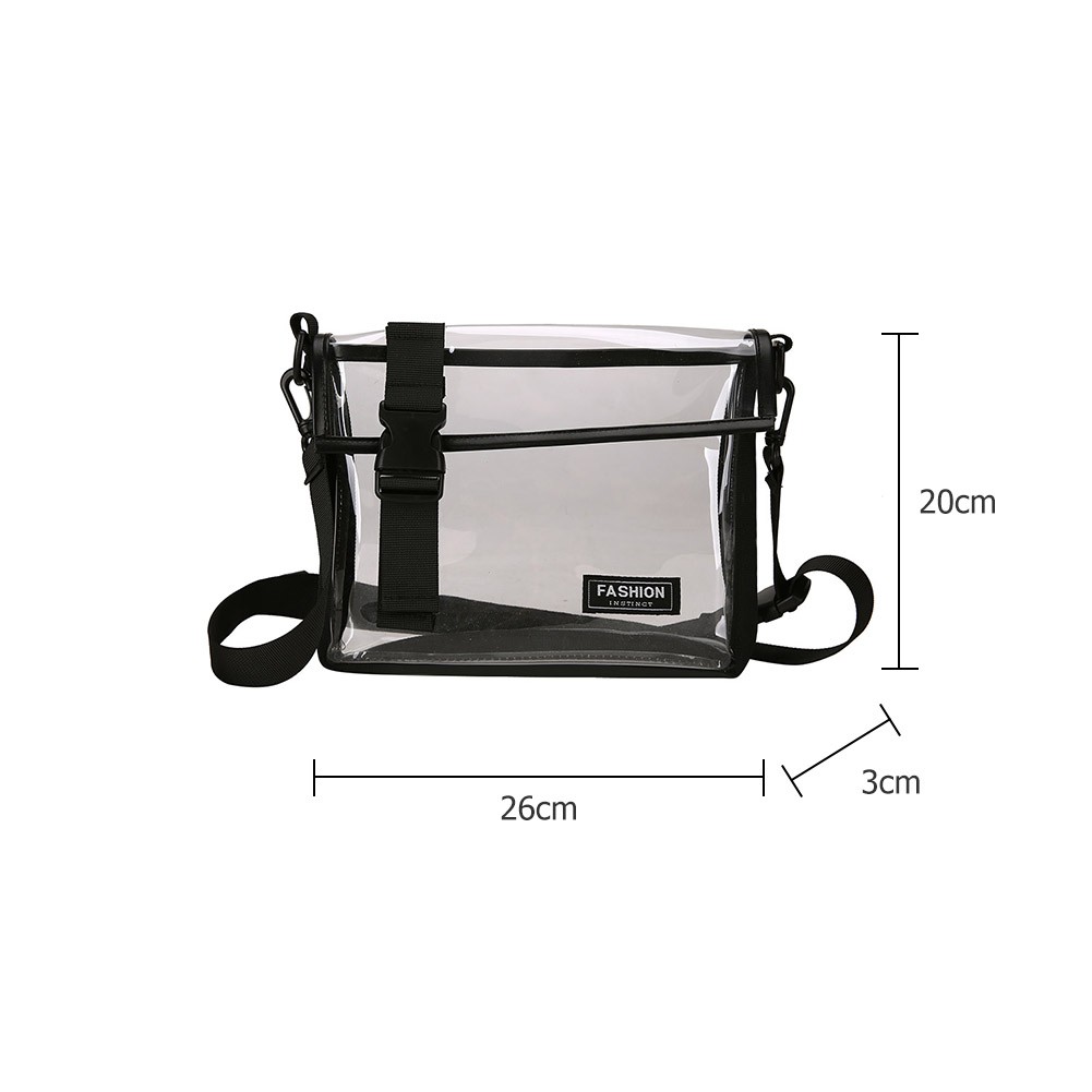 Túi đeo chéo nhựa PVC trong suốt thời trang cho nam nữ | BigBuy360 - bigbuy360.vn