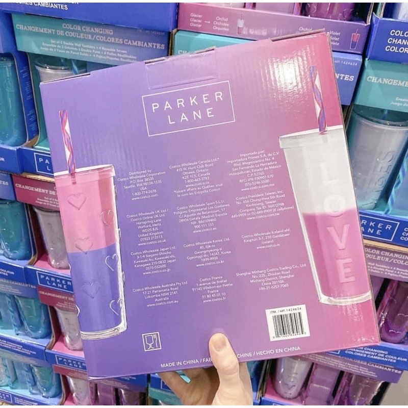 Set 2 ly đổi màu Parker Lane Color Changing Tumbler 650ml
