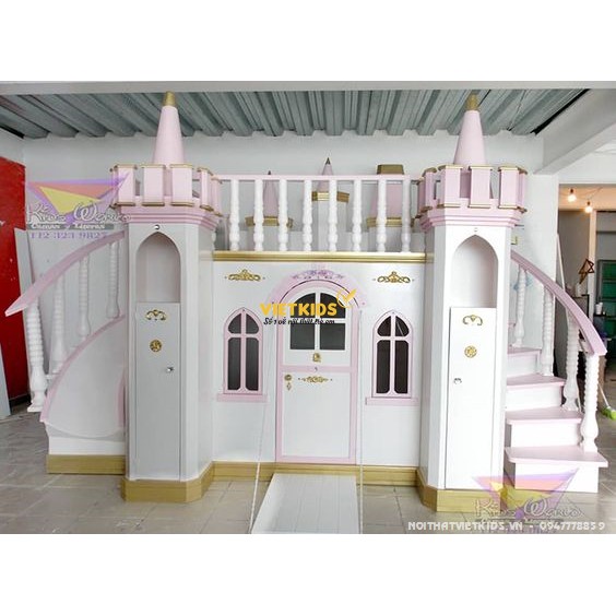 Giường lâu đài trong cổ tích của bé