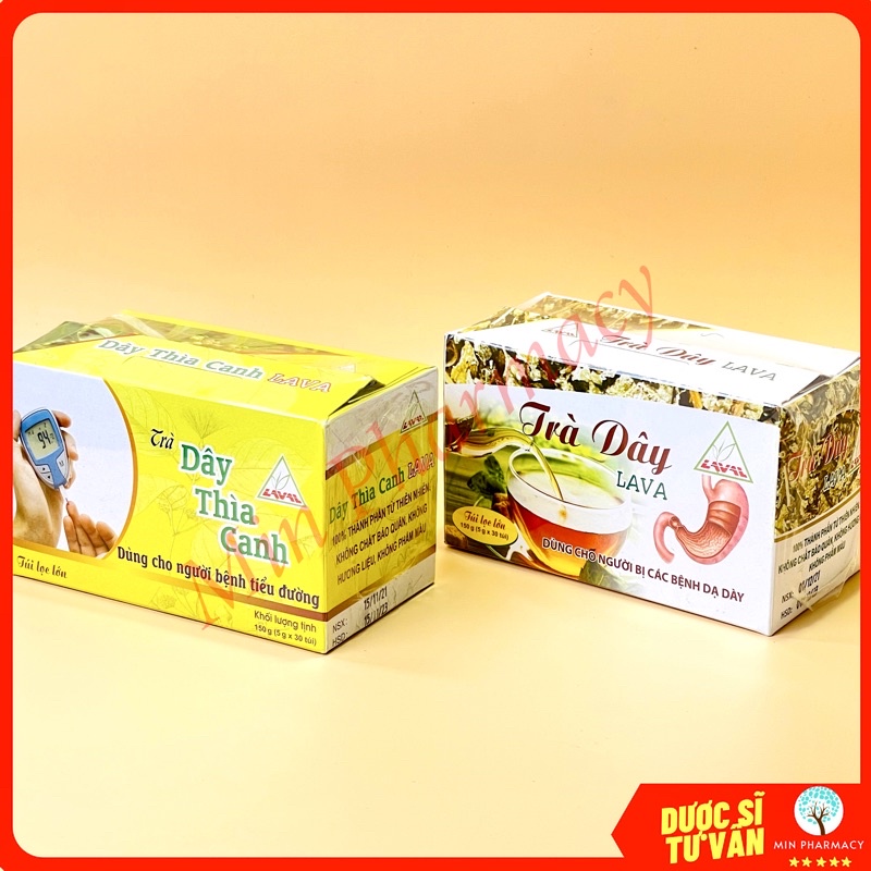 Trà Dây LAVA Hỗ  trợ các vấn đề Dạ Dày 30 túi lọc lớn x5g - Minpharmacy