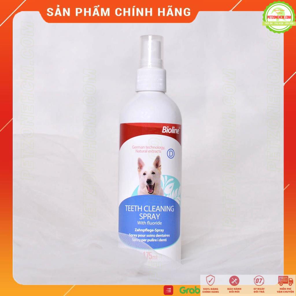 Xịt thơm miệng khử mùi hôi Bioline 175ml ️ FREESHIP ️ chống viêm cho chó mèo Bioline