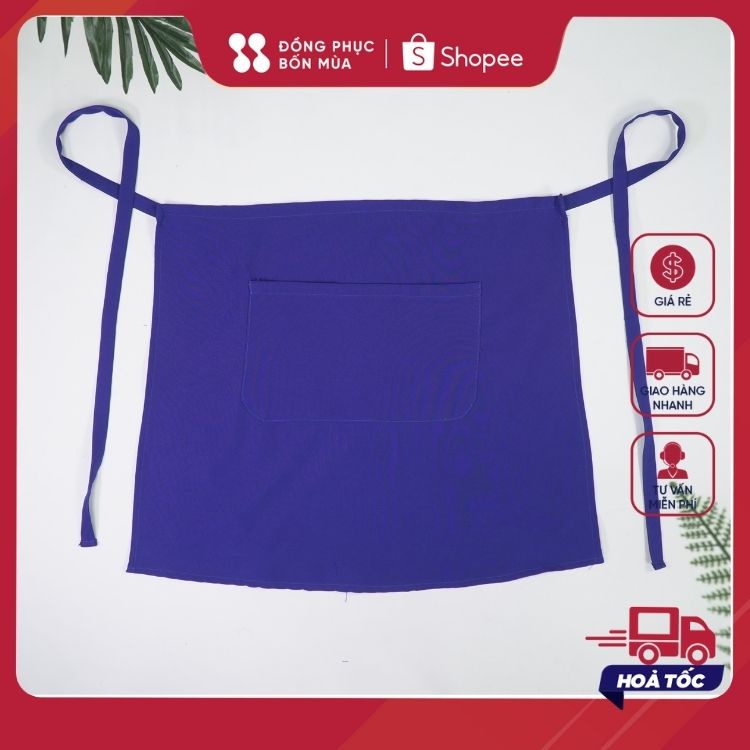 [Combo 2] Tạp dề ngắn trơn màu tím chống thấm, bảo vệ quần áo - Tạp dề đẹp, chất liệu kaki siêu bền - Hàng có sẵn