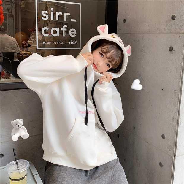 Áo Khoác Hoodie Nỉ Thời Trang Nữ Chui Đầu Nón Mặt Chú Báo Hồng Siêu Hot ❤️FREESHIP❤️ | BigBuy360 - bigbuy360.vn